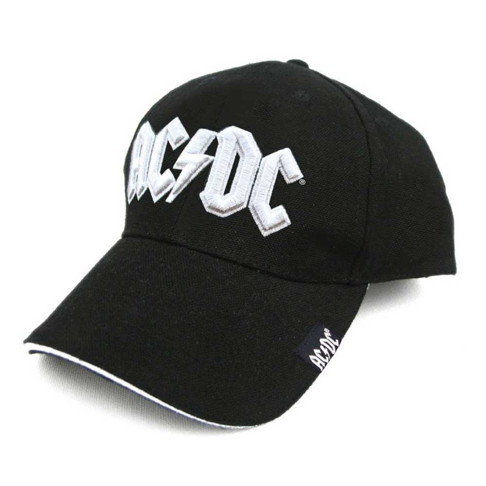 AC/DC - White Logo Baseball pet - Zwart